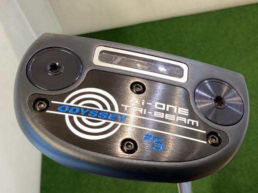 【中古】 オデッセイ Ai-ONE TRI-BEAM #5 34in パター PT STROKE LAB 90 スチール写真 (フレックス余分の物) メンズ 成人男性用 右利き 右用 C位置づける ゴルフ野球クラブ