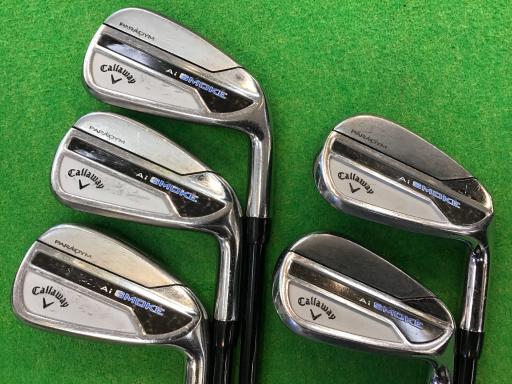 【中古】 キャロウェイ PARADYM Ai SMOKE 5S アイアンセット IR 純正特注シャフト (フレックスS) メンズ 男性用 右利き 右用 Cランク ゴルフクラブ