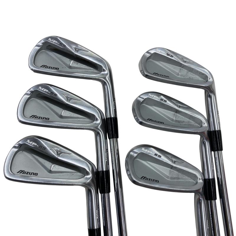 【中古】 ミズノ MP-55 6S アイアンセット IR 純正特注シャフト (フレックスS) メンズ 男性用 右利き 右用 Cランク ゴルフクラブ