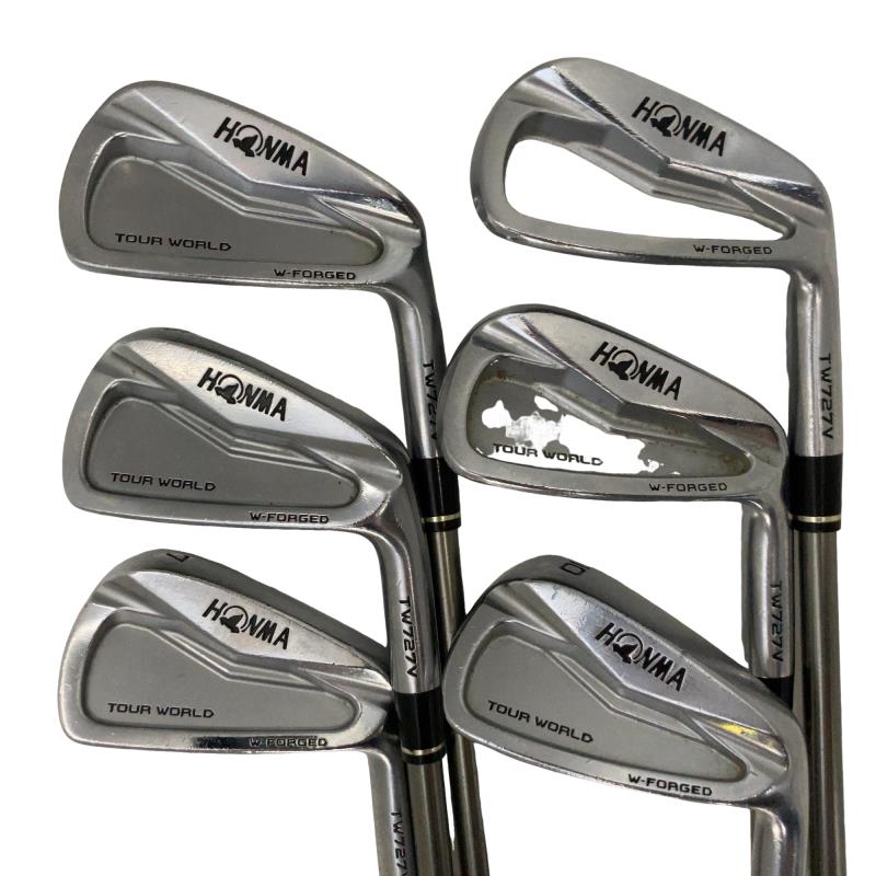 【中古】 本間ゴルフ TOUR WORLD TW727V FORGED 6S アイアンセット IR VIZARD IB95 (フレックスS) メンズ 男性用 右利き 右用 Cランク ゴルフクラブ