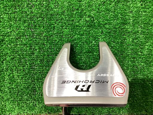 【中古】 オデッセイ MICROHINGE #7 DB 33in パター PT スチール写真 (フレックス余分の物) メンズ 成人男性用 右利き 右用 C序列付ける ゴルフ野球クラブ