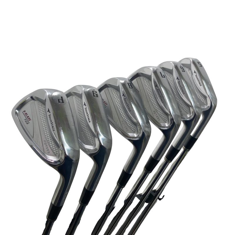 【中古】 ブリヂストン TOURSTAGE X-BLADE 703 6S アイアンセット IR Dynamic Gold (フレックスS) メンズ 男性用 右利き 右用 Cランク ゴルフクラブ