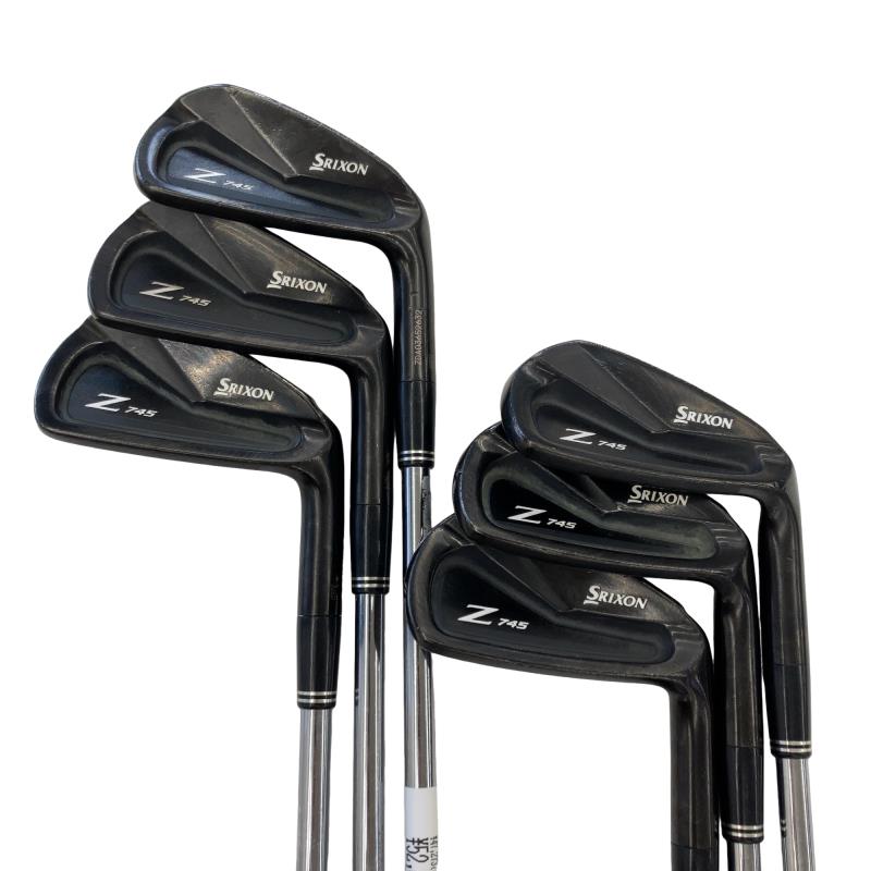 【中古】 ダンロップ SRIXON Z745 ブラック 6S アイアンセット IR Dynamic Gold D.S.T Design Tuning(ブラック×ゴールド) (フレックスS) メンズ 男性用 右利き 右用 Cランク ゴルフクラブ