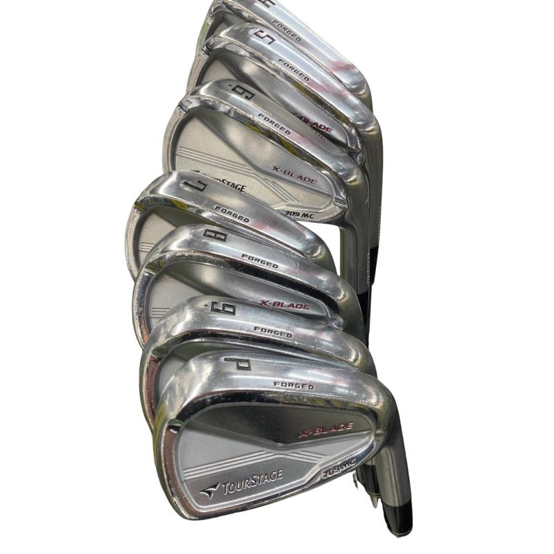 【中古】 ブリヂストン TOURSTAGE X-BLADE 709 MC 8S アイアンセット IR Dynamic Gold (フレックスS) メンズ 男性用 右利き 右用 Cランク ゴルフクラブ