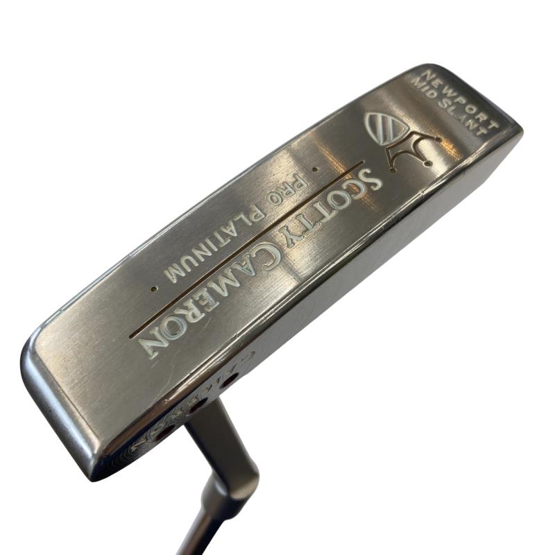【中古】 タイトリスト SCOTTY CAMERON PRO PLATINUM NEWPORT MID SLANT ●●● パター PT Micro Step (フレックス余分の物) メンズ 成人男性用 右利き 右用 C価値づける ゴルフ野球クラブ