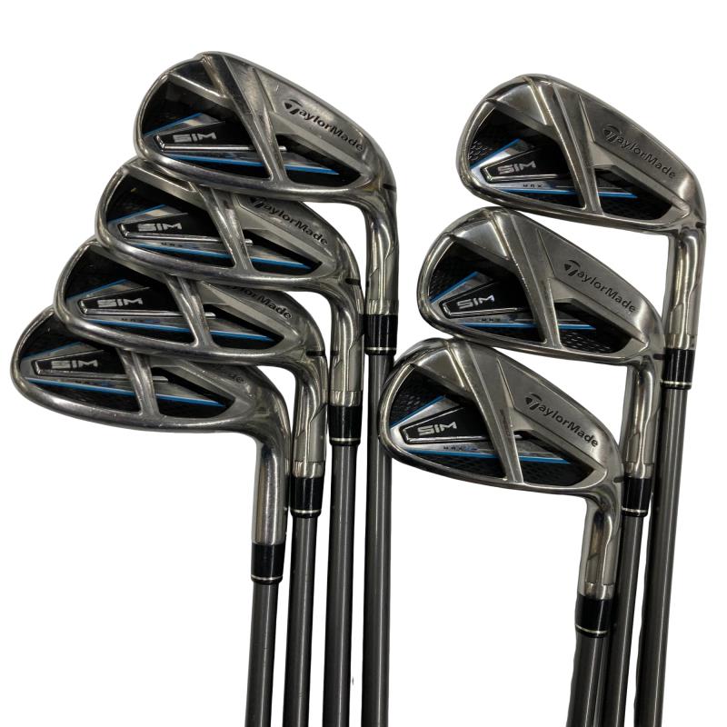 【中古】 仕立て屋お手伝いさん SIM MAX  7S アイアン仕掛ける IR TENSEI BLUE TM60(IR) (フレックスR) メンズ 成人男性用 右利き 右用 C価値づける ゴルフ野球クラブ