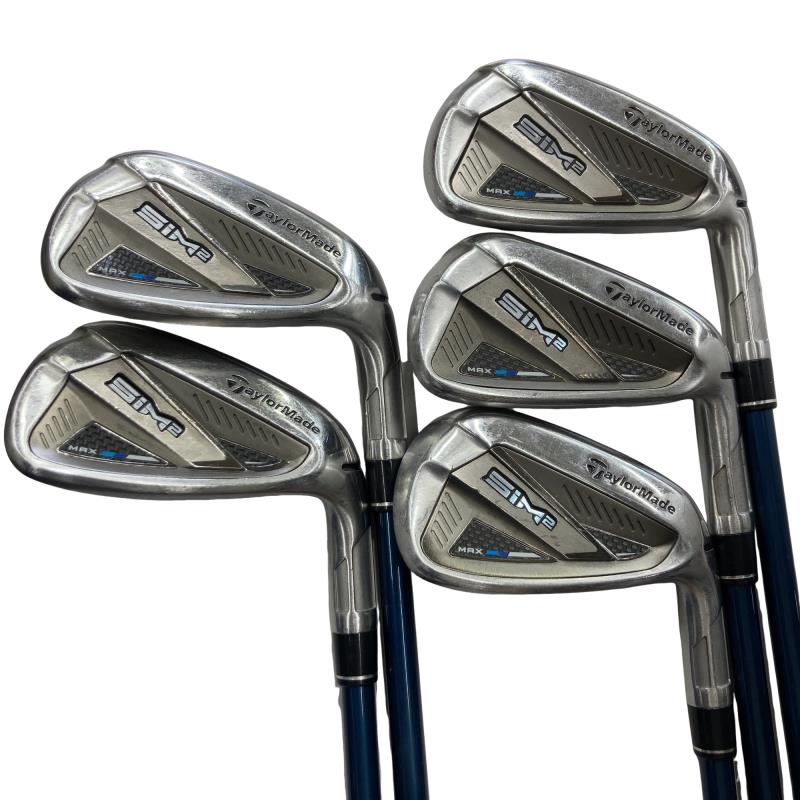 【中古】 テーラーメイド SIM2 MAX 5S アイアンセット IR TENSEI BLUE TM60(SIM2 IR) (フレックスR) メンズ 男性用 右利き 右用 Cランク ゴルフクラブ