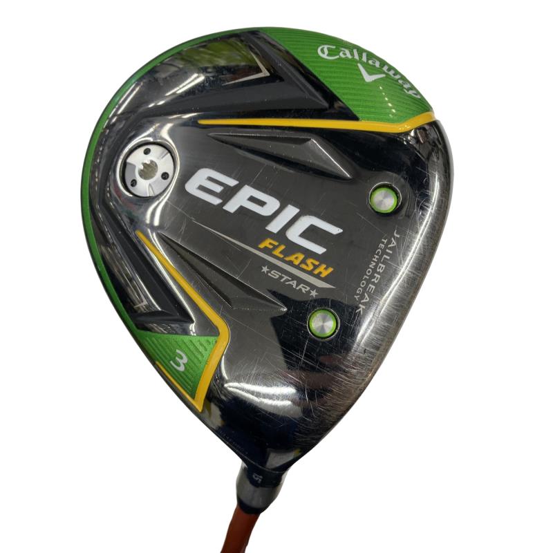 【中古】 キャロウェイ EPIC FLASH STAR 3W フェアウェイウッド FW 純正特注シャフト (フレックスS) メンズ 男性用 右利き 右用 Cランク ゴルフクラブ