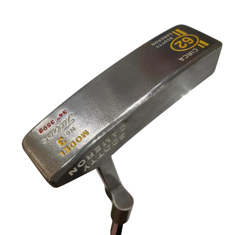 【中古】 タイトリスト SCOTTY CAMERON CIRCA 62 No.3 34in パター PT スチール写真 (フレックス余分の物) メンズ 成人男性用 右利き 右用 C位置づける ゴルフ野球クラブ