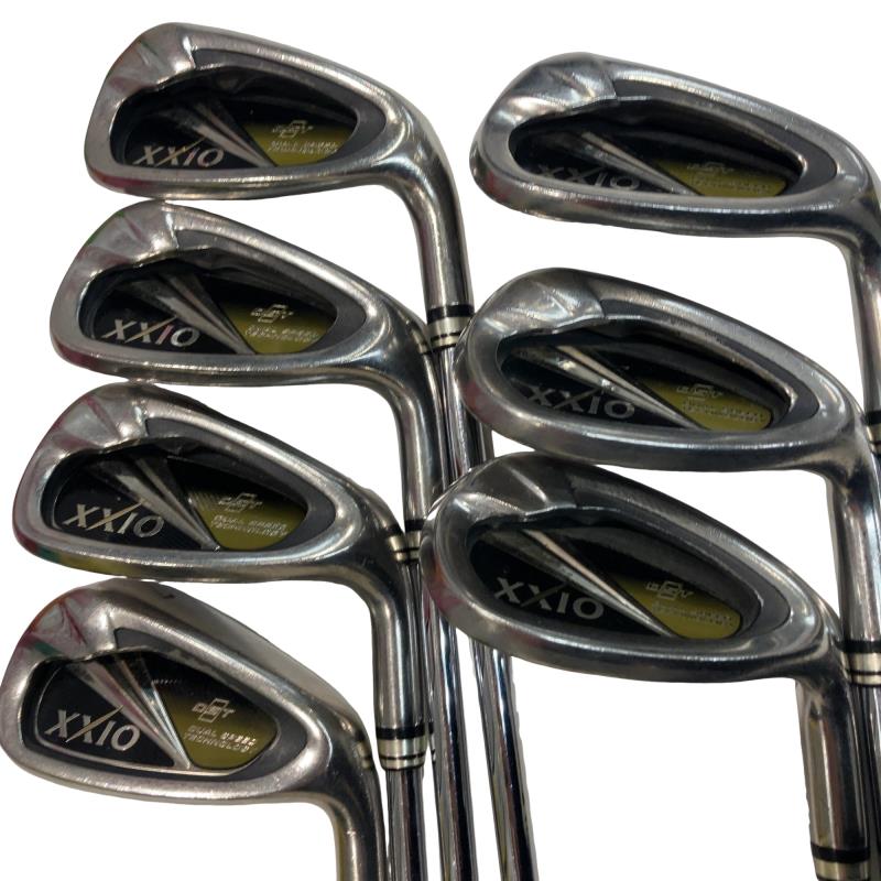 【中古】 ダンロップ XXIO(2014) 8S(イエロー) アイアンセット IR NS PRO 900GH D.S.T for XXIO (フレックスS) メンズ 男性用 右利き 右用 Cランク ゴルフクラブ