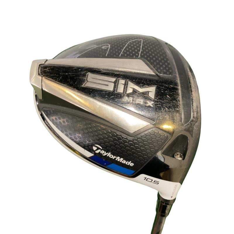 【中古】 テーラーメイド SIM MAX 10.5° ドライバー DR 純正特注シャフト (フレックスS) メンズ 男性用 右利き 右用 Cランク ゴルフクラブ
