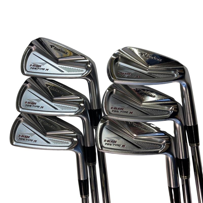 【中古】 ブリヂストン TOURSTAGE X-BLADE 705 TYPE M 6S アイアンセット IR Dynamic Gold (フレックスS) メンズ 男性用 右利き 右用 Cランク ゴルフクラブ