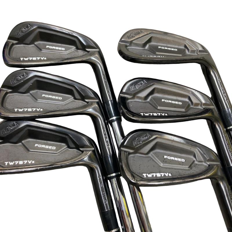 【中古】 本間ゴルフ TOUR WORLD TW757Vx BLACK 6S アイアンセット IR NS PRO MODUS3 TOUR105 (フレックスS) メンズ 男性用 右利き 右用 Cランク ゴルフクラブ