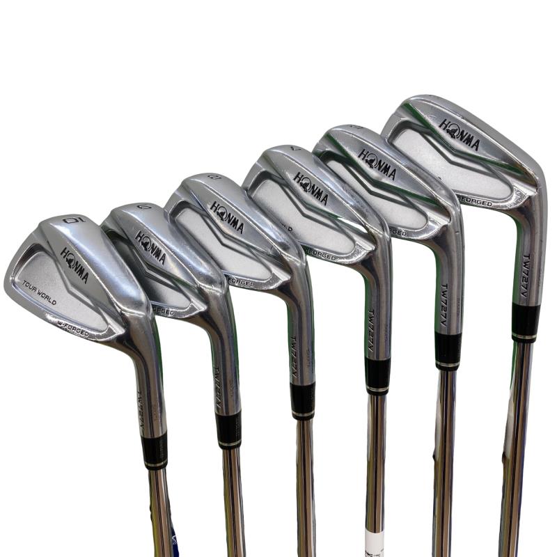 【中古】 本間ゴルフ TOUR WORLD TW727V FORGED 6S アイアンセット IR 純正特注シャフト (フレックスR) メンズ 男性用 右利き 右用 Dランク ゴルフクラブ