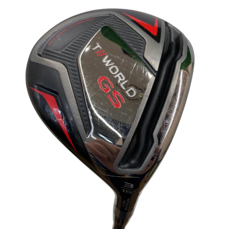 【中古】 本間ゴルフ TOUR WORLD GS 3W(15°) フェアウェイウッド FW SPEED TUNED 48 (フレックスS) メンズ 成人男性用 右利き 右用 C位置づける ゴルフ野球クラブ