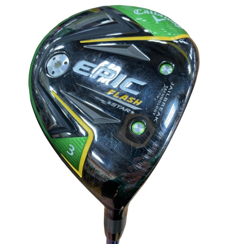 【中古】 キャロウェイ EPIC FLASH STAR 3W フェアウェイウッド FW 純正特注シャフト (フレックスS) メンズ 男性用 右利き 右用 Cランク ゴルフクラブ