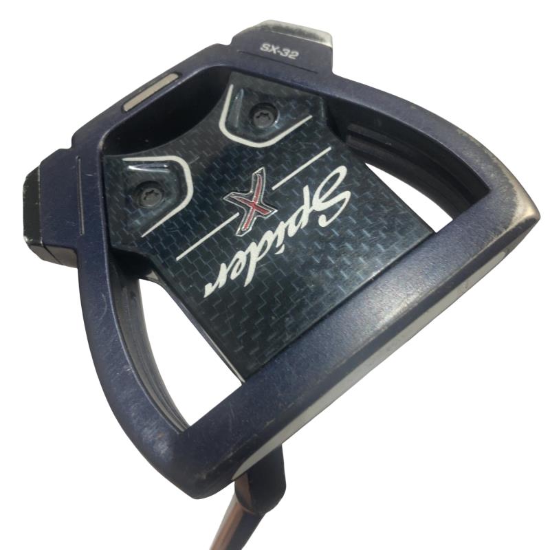 【中古】 テーラーメイド Spider X BLUE スモールスラント 33インチ パター PT スチール(ブラック) (フレックスその他) メンズ 男性用 右利き 右用 Cランク ゴルフクラブ