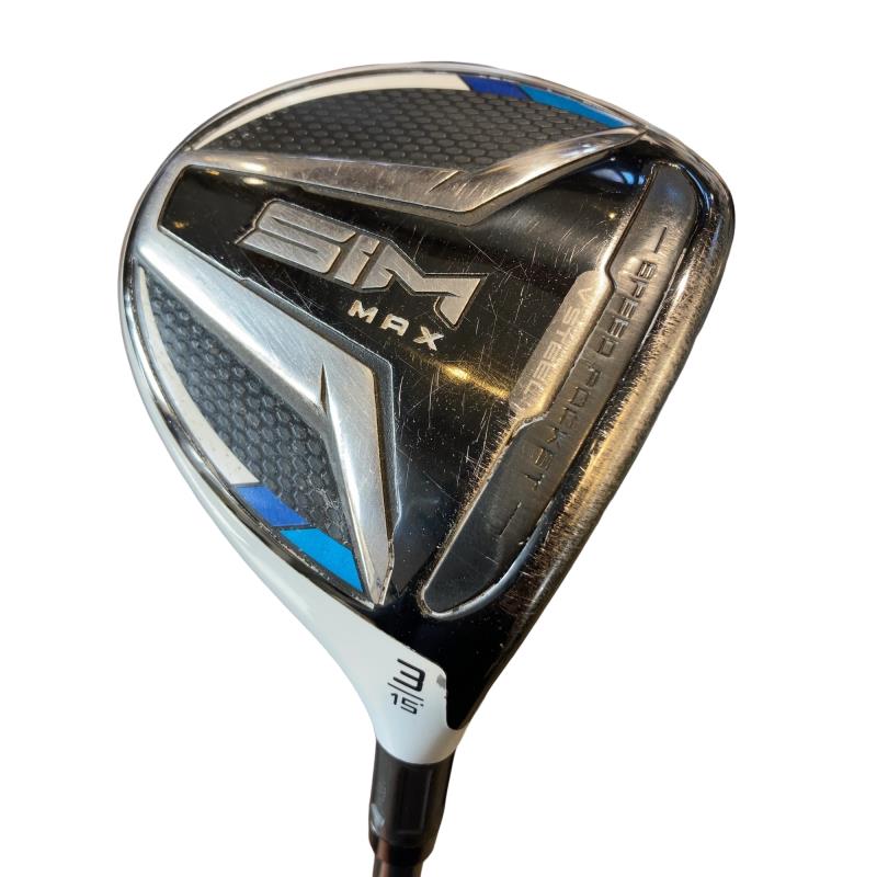【中古】 テーラーメイド SIM MAX 3W フェアウェイウッド FW TENSEI BLUE TM50(FW) (フレックスR) メンズ 男性用 右利き 右用 Cランク ゴルフクラブ