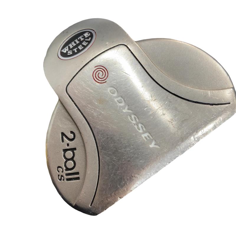 【中古】 オデッセイ WHITE STEEL 2・ball CENTER SHAFTED 32in パター PT スチール写真 (フレックス余分の物) メンズ 成人男性用 右利き 右用 D価値づける ゴルフ野球クラブ