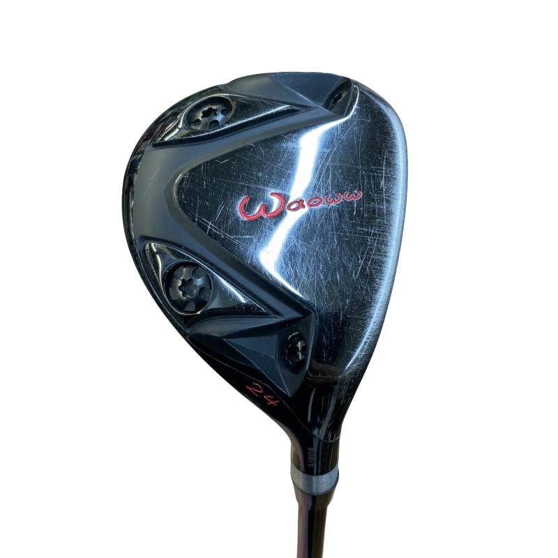 【中古】 Waoww RV-555(ブラック) 24° ユーティリティ UT 純正特注シャフト (フレックスX) メンズ 男性用 右利き 右用 Dランク ゴルフクラブ|ゴルフパートナー 中古クラブ店