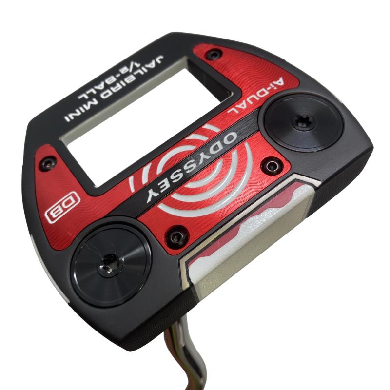 【中古】 オデッセイ Ai-DUAL JAILBIRD MINI 1/2-BALL DB 34in パター PT STROKE LAB 90 スチール写真 (フレックス余分の物) メンズ 成人男性用 右利き 右用 B位置づける ゴルフ野球クラブ