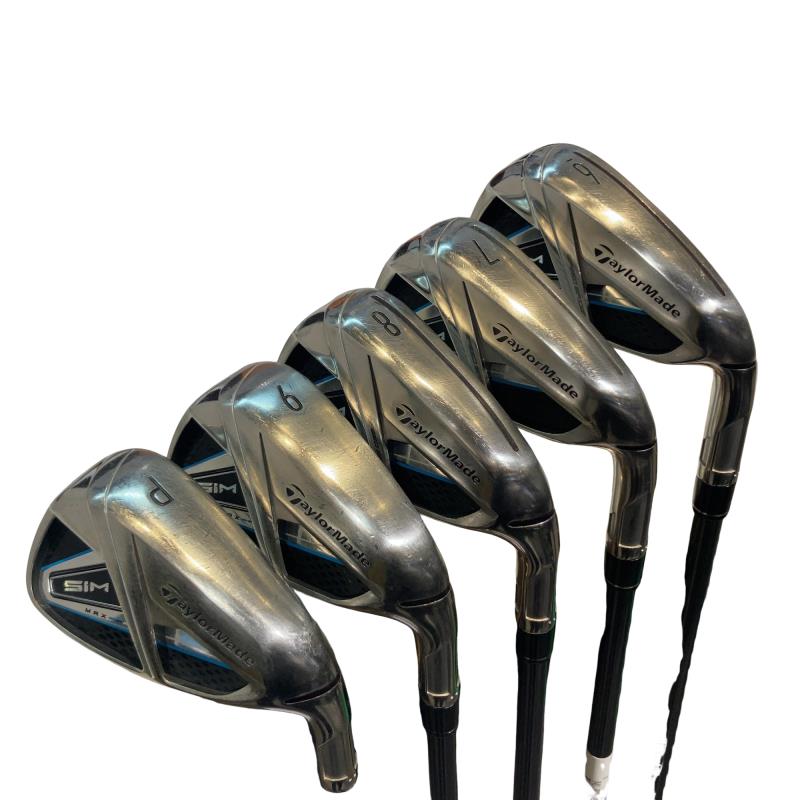 【中古】 テーラーメイド SIM MAX 5S アイアンセット IR TENSEI BLUE TM60(IR) (フレックスR) メンズ 男性用 右利き 右用 Cランク ゴルフクラブ|ゴルフパートナー 中古クラブ店