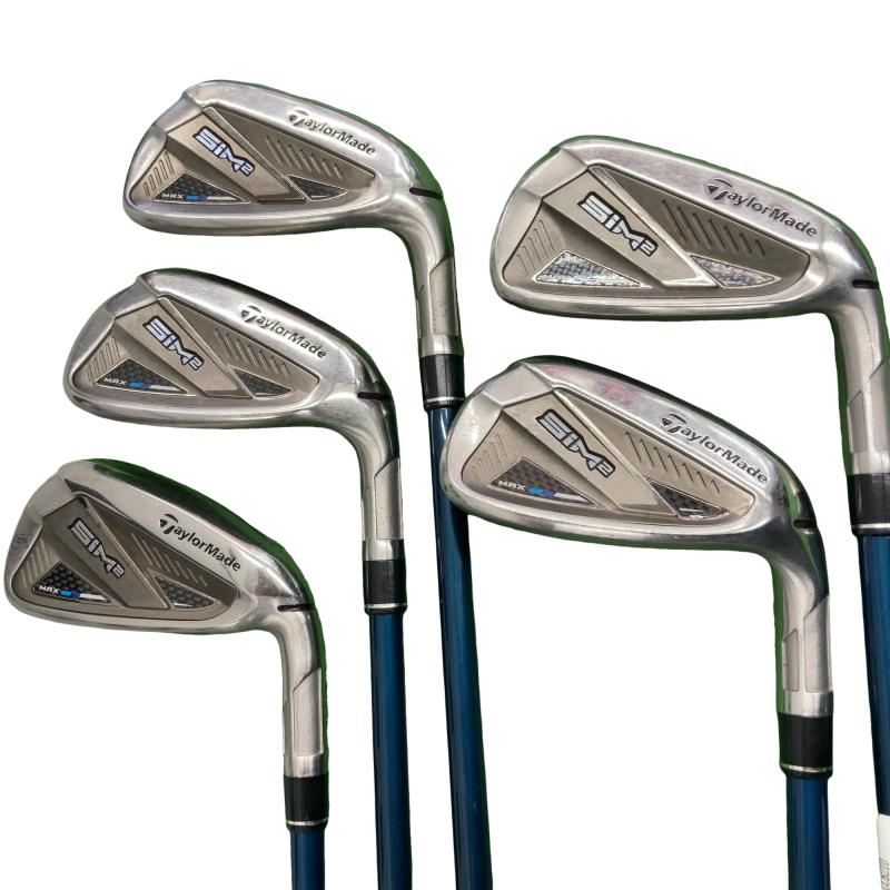 【中古】 テーラーメイド SIM2 MAX 5S アイアンセット IR TENSEI BLUE TM60(SIM2 IR) (フレックスS) メンズ 男性用 右利き 右用 Cランク ゴルフクラブ