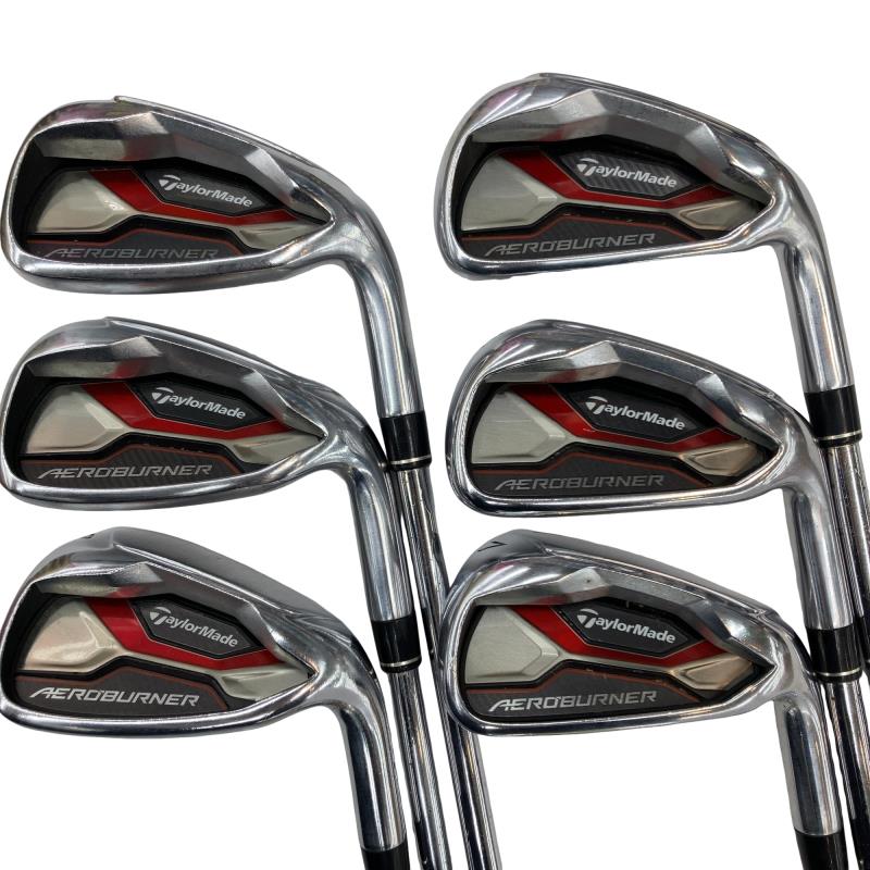 【中古】 テーラーメイド AERO BURNER 6S アイアンセット IR KBS C-TAPER 90 (フレックスS) メンズ 男性用 右利き 右用 Cランク ゴルフクラブ