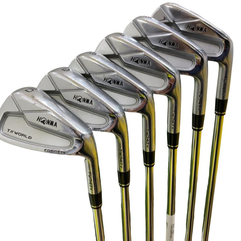 【中古】 本間ゴルフ TOUR WORLD TW747V 6S アイアンセット IR AMT TOUR WHITE (フレックスS) メンズ 男性用 右利き 右用 Dランク ゴルフクラブ