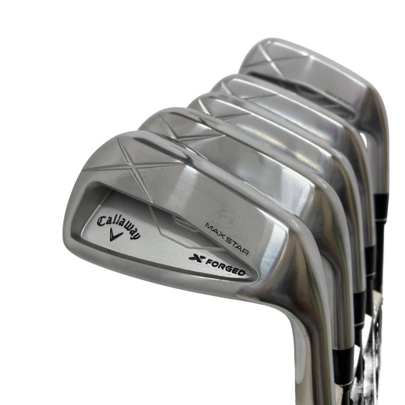 【中古】 キャロウェイ X FORGED MAX STAR(2025) 5S アイアンセット IR 純正特注シャフト (フレックスR) メンズ 男性用 右利き 右用 Bランク ゴルフクラブ