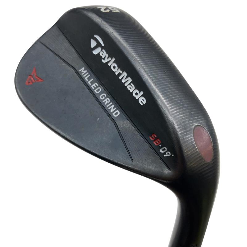 【中古】 仕立て屋御手伝いさん Taylor Made MILLED GRIND 2(黒いこと) 52°/09° ウェッジ WG リシャフト (フレックス余分の物) メンズ 成人男性用 右利き 右用 C位置づける ゴルフ野球クラブ