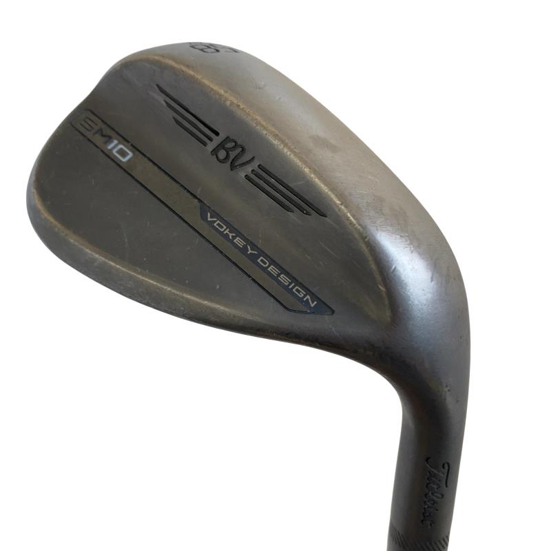 【中古】 タイトリスト VOKEY SPIN MILLED SM10 ジェット機黒いこと 58°/14°K ウェッジ WG BV 105 (フレックス余分の物) メンズ 成人男性用 右利き 右用 D位置づける ゴルフ野球クラブ