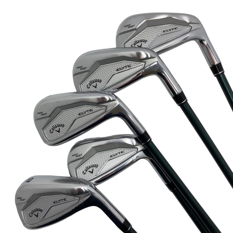 【中古】 キャロウェイ ELYTE MAX FAST 5S アイアンセット IR LIN-Q GREEN 40 for CW(ELYTE IR) (フレックスR) メンズ 男性用 右利き 右用 Cランク ゴルフクラブ