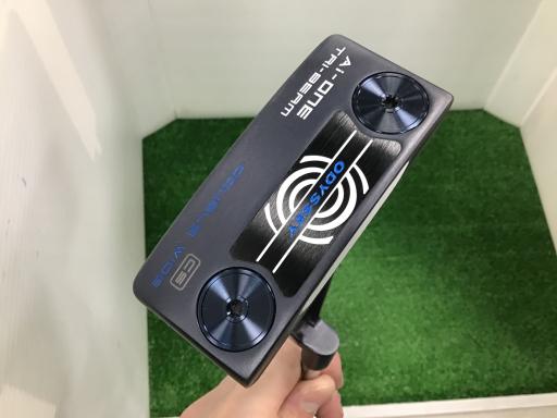【中古】 オデッセイ Ai-ONE TRI-BEAM DOUBLE WIDE CS 34in パター PT STROKE LAB 90 スチール写真 (フレックス余分の物) メンズ 成人男性用 右利き 右用 B位置づける ゴルフ野球クラブ