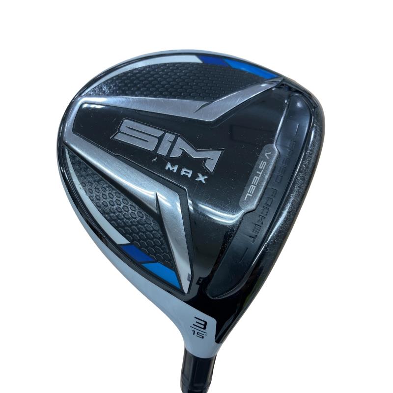 【中古】 テーラーメイド SIM MAX 3W フェアウェイウッド FW TENSEI BLUE TM50(FW) (フレックスSR) メンズ 男性用 右利き 右用 Cランク ゴルフクラブ