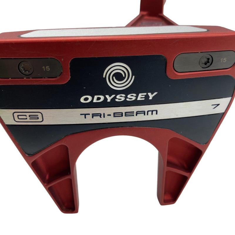 【中古】 オデッセイ TRI-BEAM RED #7 34in パター PT STROKE LAB(2023) (フレックス余分の物) メンズ 成人男性用 右利き 右用 C序列付ける ゴルフ野球クラブ