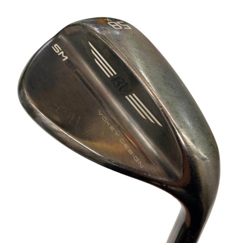 【中古】 タイトリスト VOKEY SPIN MILLED SM9 ブラッシュドスチール 58°/14°K ウェッジ WG 純正特注シャフト (フレックスX) メンズ 男性用 右利き 右用 Cランク ゴルフクラブ