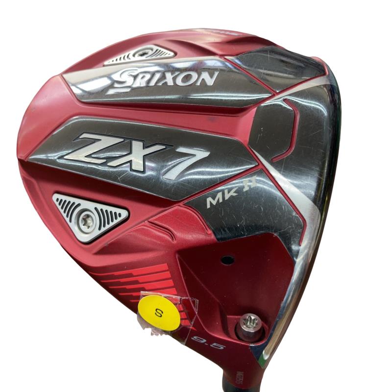 【中古】 ダンロップ SRIXON ZX7 Mk II レッド 9.5° ドライバー DR 純正特注シャフト (フレックスS) メンズ 男性用 右利き 右用 Cランク ゴルフクラブ