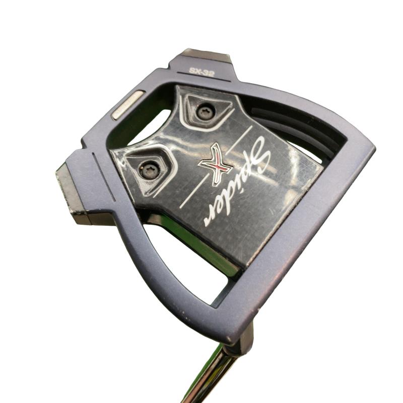 【中古】 テーラーメイド Spider X BLUE スモールスラント 34インチ パター PT スチール(ブラック) (フレックスその他) メンズ 男性用 右利き 右用 Dランク ゴルフクラブ