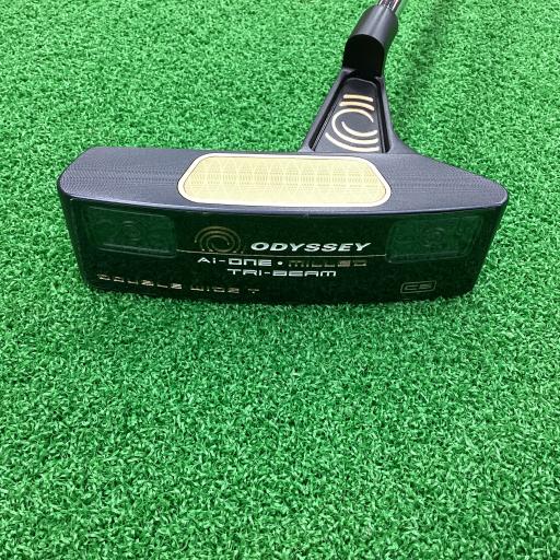 【中古】 オデッセイ Ai-ONE・MILLED TRI-BEAM DOUBLE WIDE T CS 34in パター PT STROKE LAB 90 スチール写真 (フレックス余分の物) メンズ 成人男性用 右利き 右用 B位置づける ゴルフ野球クラブ