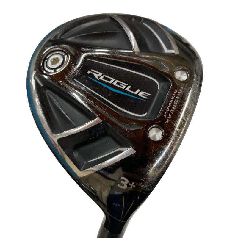 【中古】 キャロウェイ ROGUE 3W+ USA フェアウェイウッド FW 純正特注シャフト (フレックスS) メンズ 男性用 右利き 右用 Dランク ゴルフクラブ