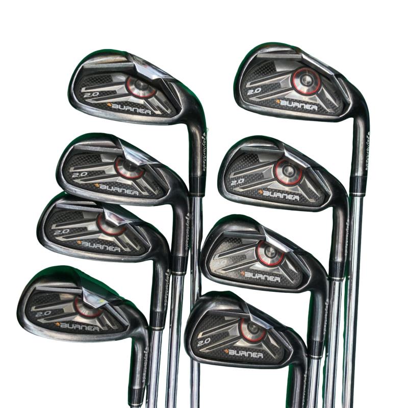 【中古】 テーラーメイド BURNER 2.0 8S USA アイアンセット IR BURNER 2.0 SUPERFAST 85(STEEL) (フレックスR) メンズ 男性用 右利き 右用 Dランク ゴルフクラブ｜ゴルフパートナー 中古クラブ店