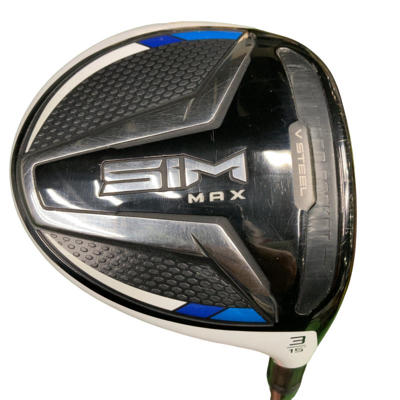 【中古】 テーラーメイド SIM MAX 3W フェアウェイウッド FW TENSEI BLUE TM50(FW) (フレックスS) メンズ 男性用 右利き 右用 Cランク ゴルフクラブ