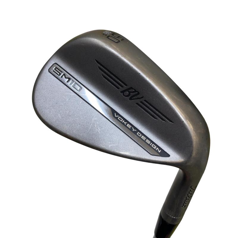 【中古】 タイトリスト VOKEY SPIN MILLED SM10 ニッケル 50°/08°F ウェッジ WG 純正特注シャフト (フレックスS) メンズ 男性用 右利き 右用 Cランク ゴルフクラブ