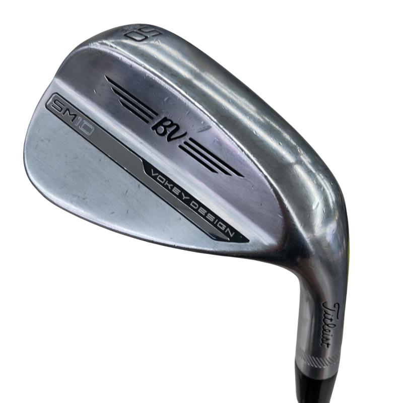 【中古】 タイトリスト VOKEY SPIN MILLED SM10 ツアークロム 50°/08°F ウェッジ WG BV 105 (フレックスその他) メンズ 男性用 右利き 右用 Cランク ゴルフクラブ