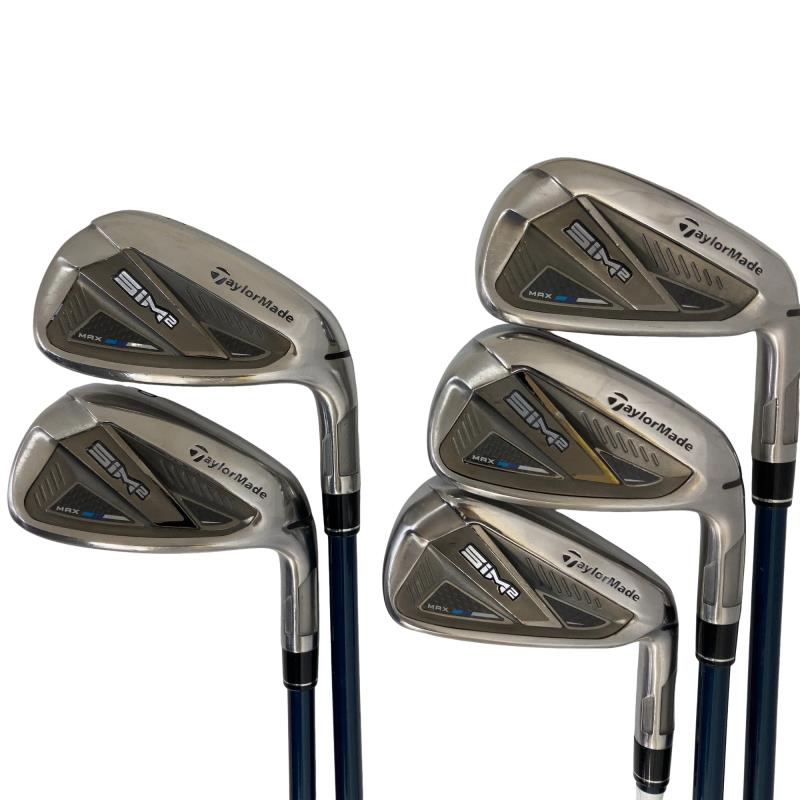 【中古】 テーラーメイド SIM2 MAX 5S アイアンセット IR TENSEI BLUE TM60(SIM2 IR) (フレックスS) メンズ 男性用 右利き 右用 Cランク ゴルフクラブ