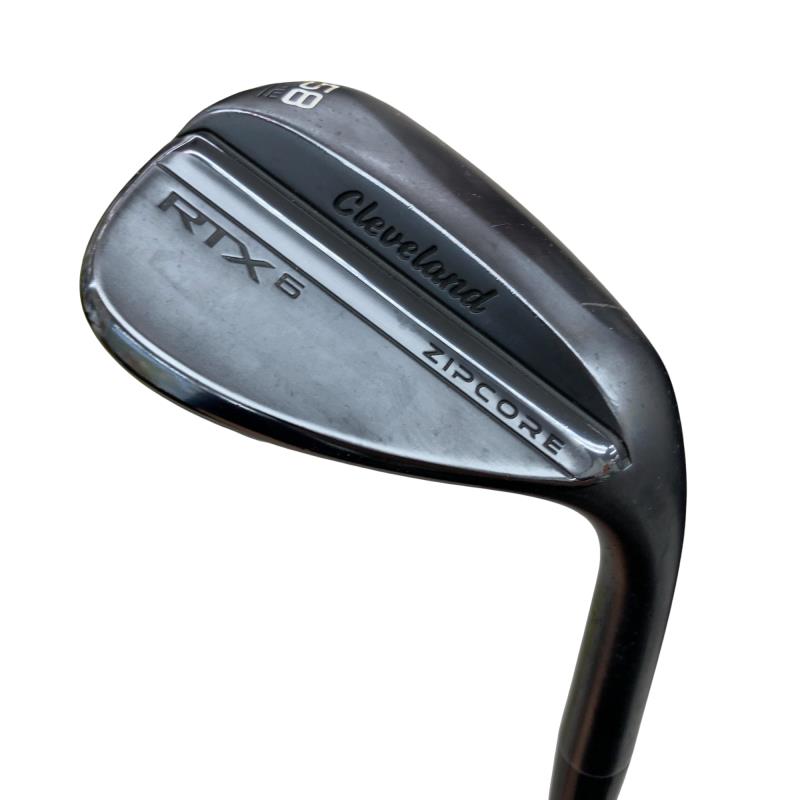 【中古】 クリーブランド Cleveland RTX-6 ZIPCORE 黒いこと繻子 58°/06° LOW ウェッジ WG Dynamic Gold (フレックスS) メンズ 成人男性用 右利き 右用 D位置づける ゴルフ野球クラブ