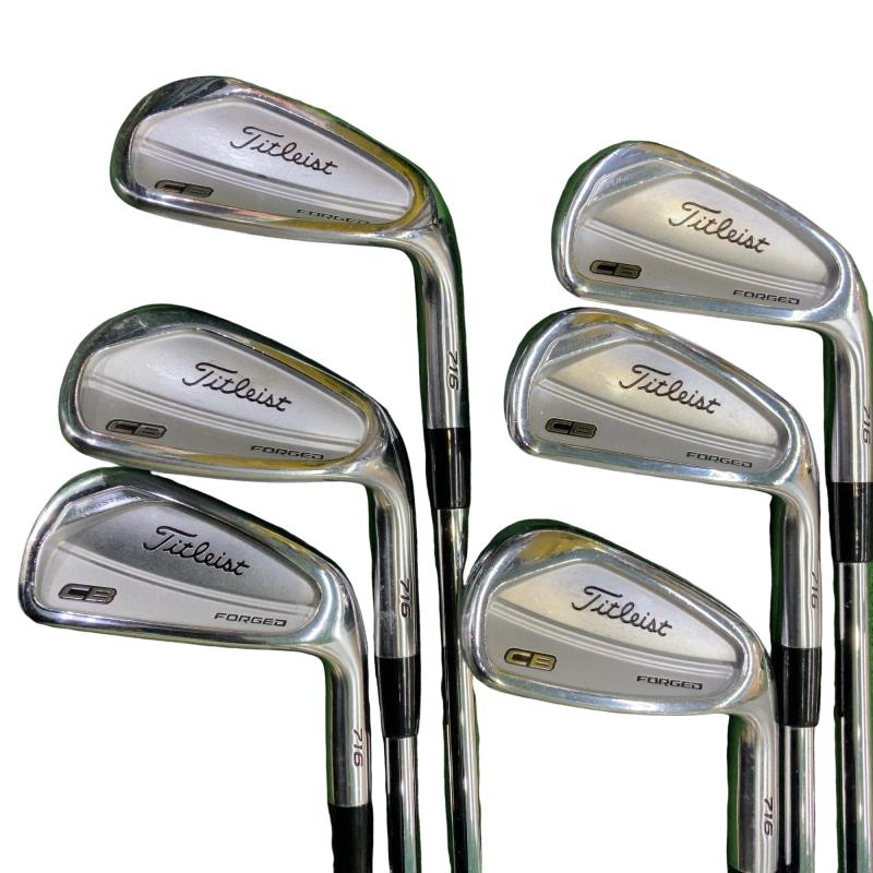 【中古】 タイトリスト Titleist CB 716 6S アイアン仕掛ける IR Dynamic Gold AMT (フレックスS) メンズ 成人男性用 右利き 右用 D序列付ける ゴルフ野球クラブ