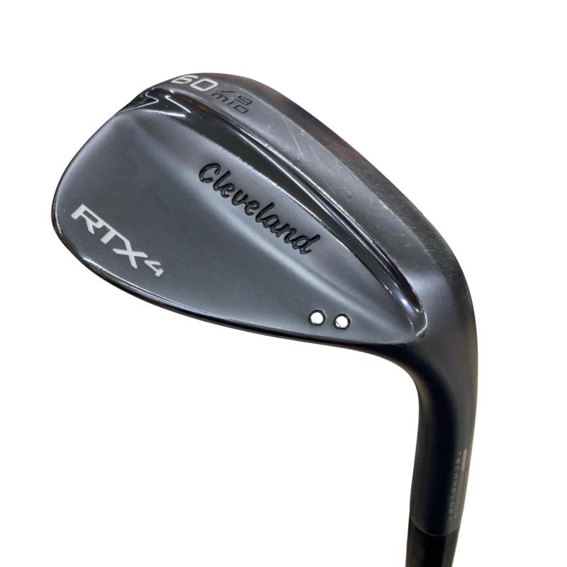 【中古】 クリーブランド Cleveland RTX-4 ブラックサテン 60°/09° MID ウェッジ WG Dynamic Gold (フレックスX) メンズ 男性用 右利き 右用 Cランク ゴルフクラブ