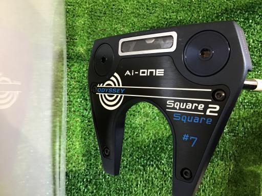 【中古】 オデッセイ Ai-ONE SQUARE 2 SQUARE #7 33in パター PT STROKE LAB 90 スチール写真 (フレックス余分の物) メンズ 成人男性用 右利き 右用 C序列付ける ゴルフ野球クラブ